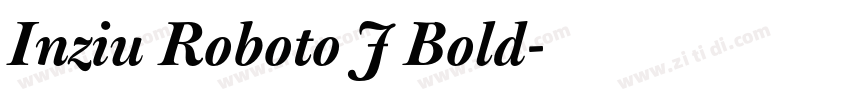 Inziu Roboto J Bold字体转换